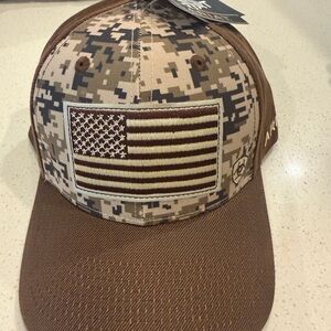Ariat Brown Camo Flag Cap